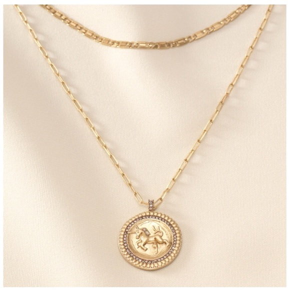 Stella & Dot Jewelry - Stella & Dot Heritage Coin Pendant - Gold